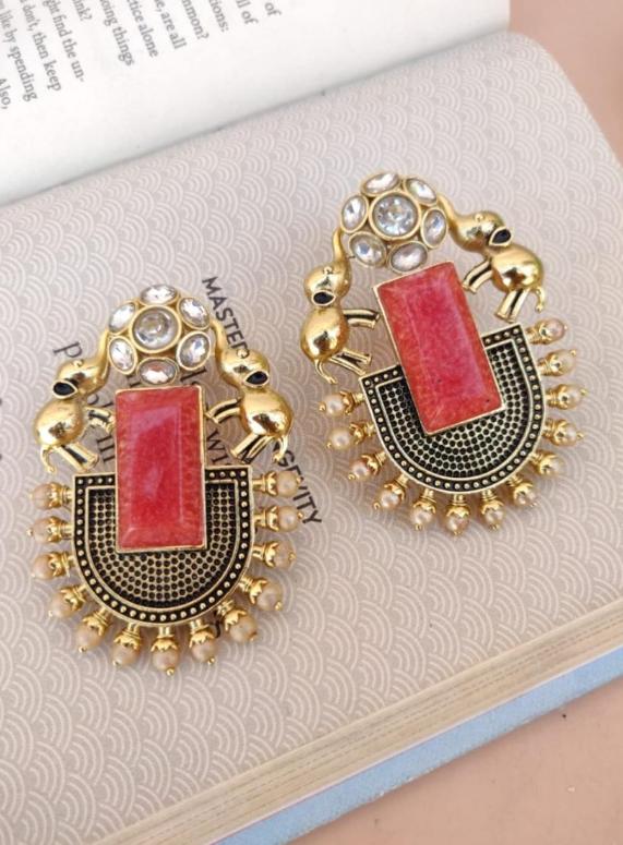 Antique Stone Studs Earrings in Germany