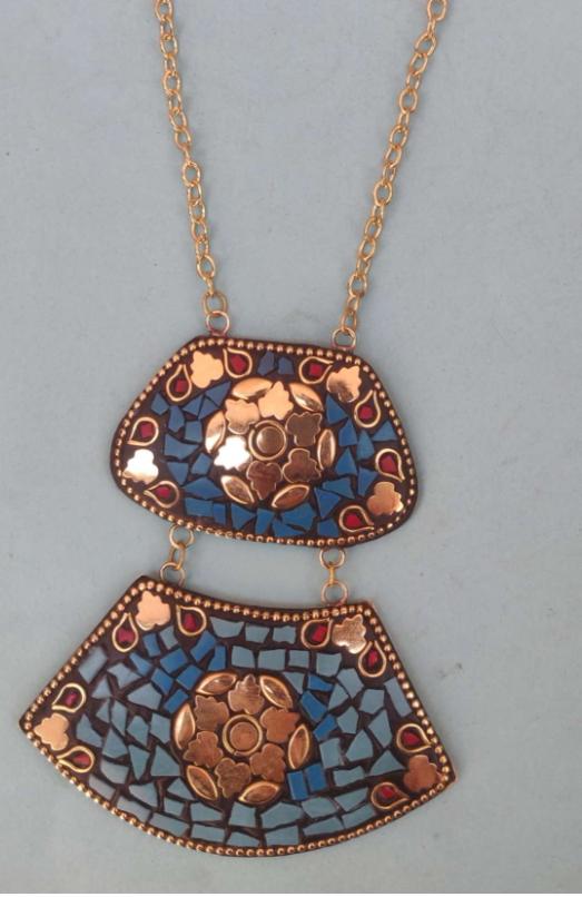 Afghani Tibetan Boho Designer Long Chain Laq Necklace in Germany