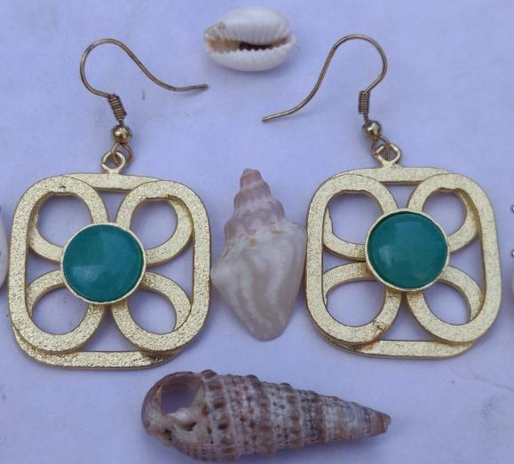 Golden Brass Earrings in Germany