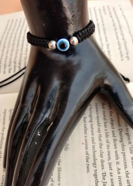 Handmade Nazariya Evil Eye Black metal Thread Bracelet in Munich