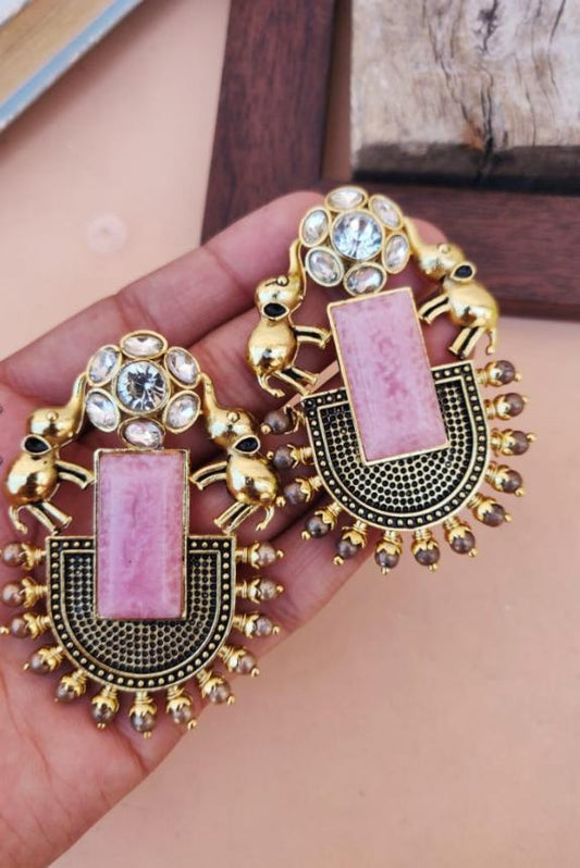 Oxidised stud earrings in Berlin