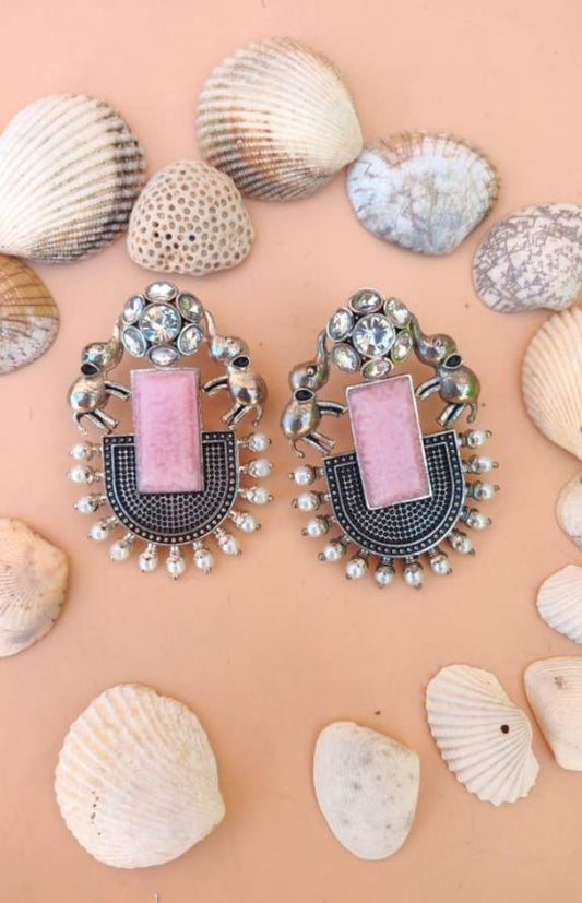 Oxidised stud earrings in Munich