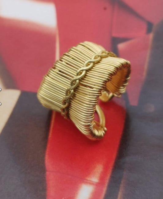 Gold-Plated Adjustable Finger Ring in Berlin