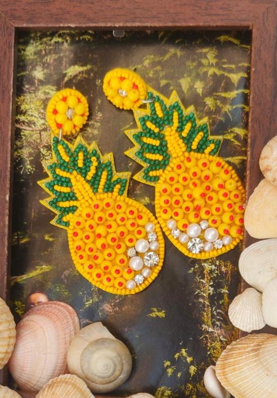 Handmade Embroidery Earrings in Germany
