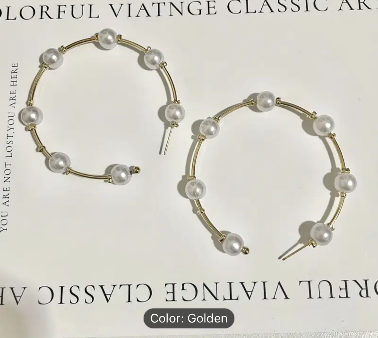 Pearl Hoop Earrings Big Circle Pearls Earrings in Berlin