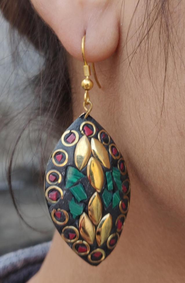 Turquoise Color Tibetan Boho Style Earrings in Germany
