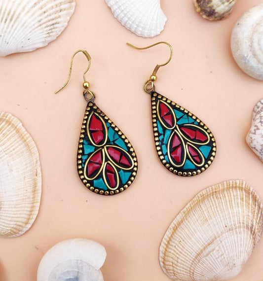 Tibetan Style Dangle Hook Earrings in Berlin