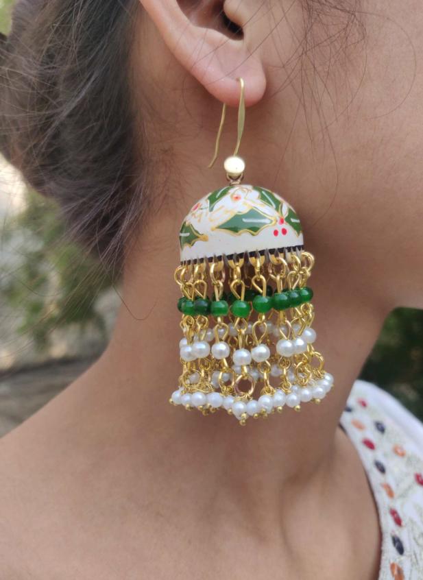 Premium Quality Meenakari Work Jhumka in Berlin