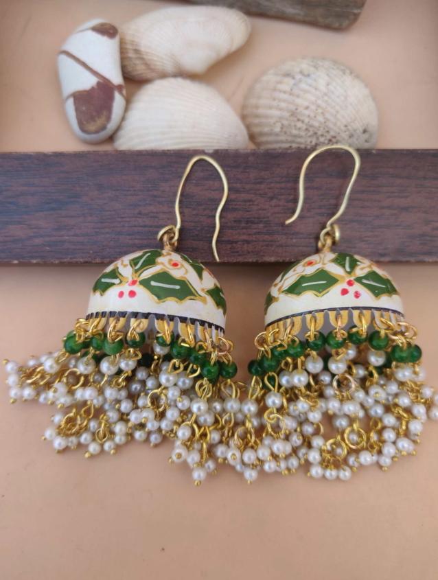 Premium Quality Meenakari Work Jhumka in Berlin