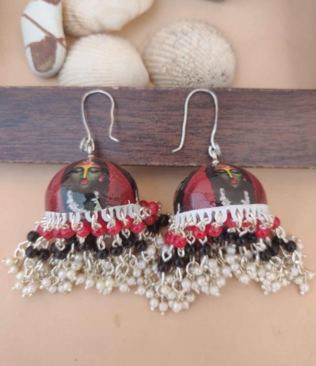Handpainted Meenakari Work Earrings in Munich