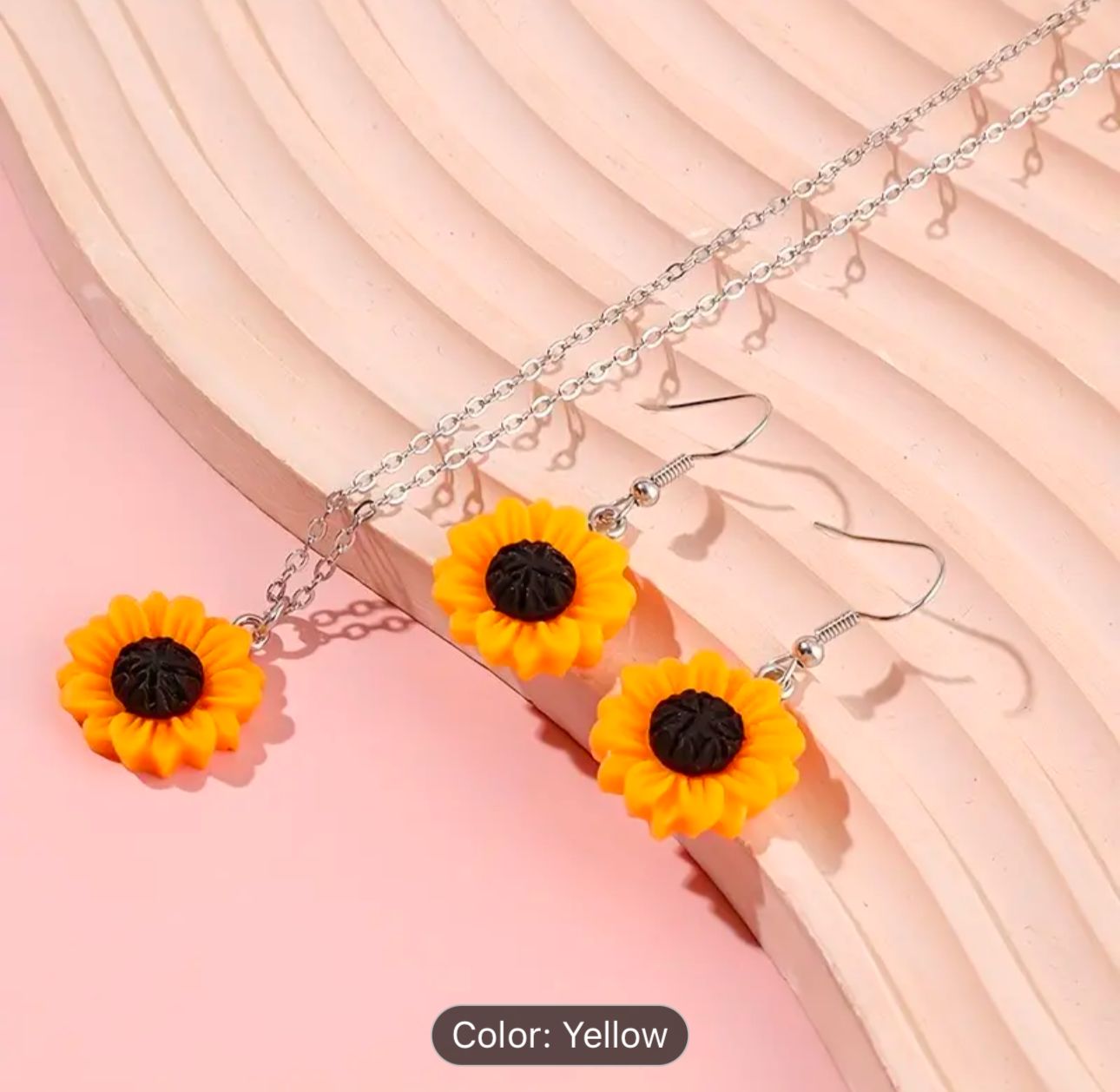 Sunflower Earring and chain Sunshine Women Jewelry in Munich