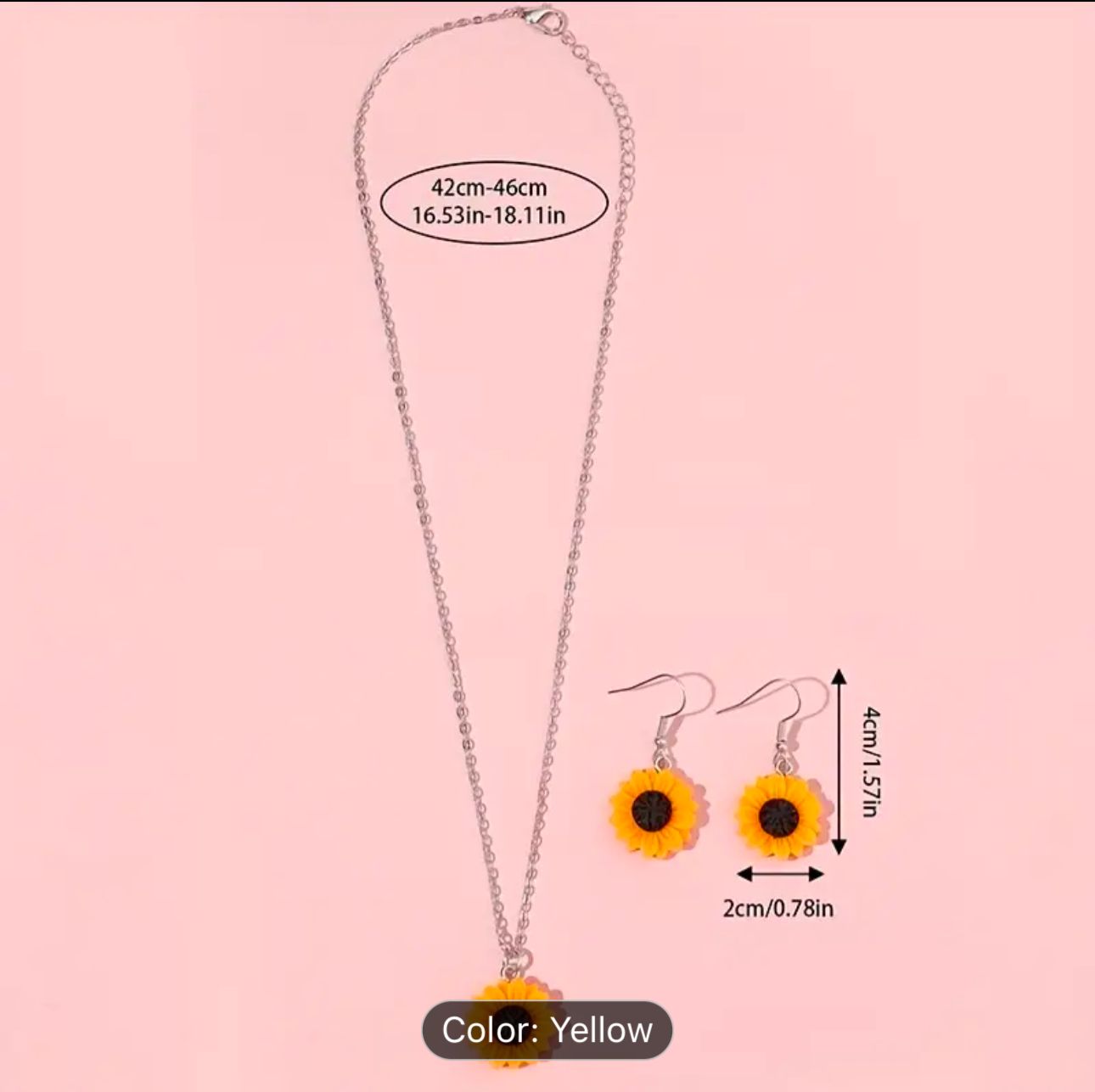 Sunflower Earring and chain Sunshine Women Jewelry in Munich