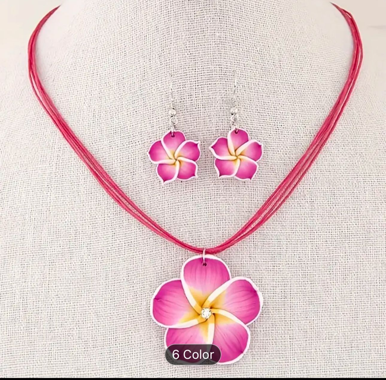 Polymer Clay Flower Necklace Sets with Dangle Earing Women Girl in Berlin