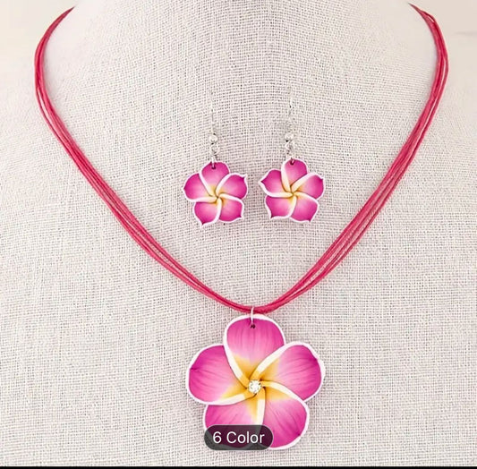 Polymer Clay Flower Necklace Sets with Dangle Earing Women Girl in Berlin