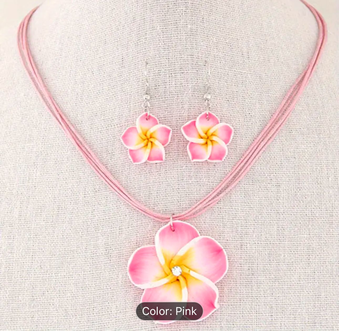 Polymer Clay Flower Necklace Sets with Dangle Earing Women Girl in Germany