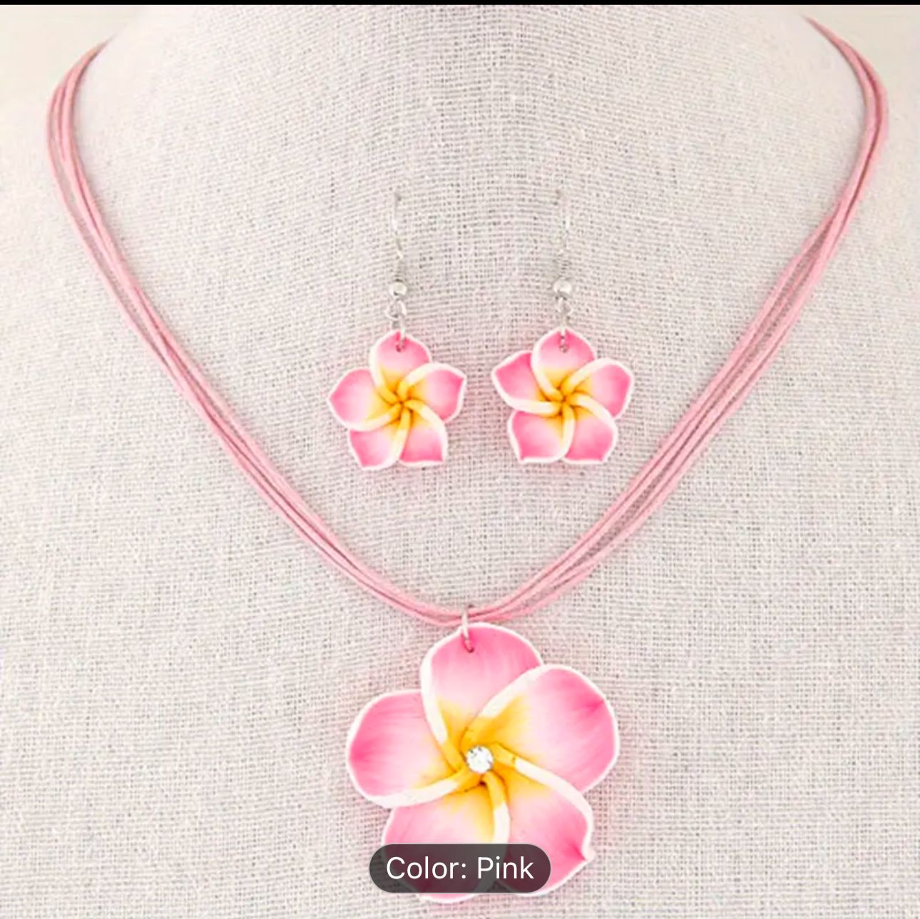 Polymer Clay Flower Necklace Sets with Dangle Earing Women Girl in Germany