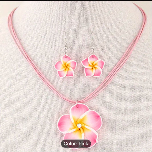 Polymer Clay Flower Necklace Sets with Dangle Earing Women Girl in Germany