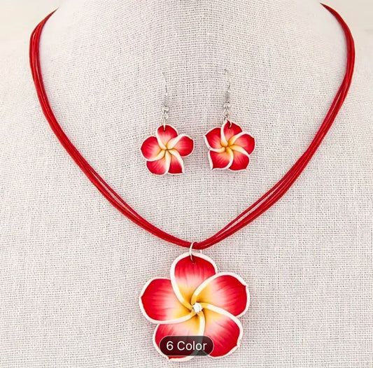 Polymer Clay Flower Necklace Sets with Dangle Earing Women Girl in Munich