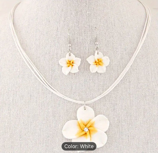 Polymer Clay Flower Necklace Sets with Dangle Earing Women Girl in Germany