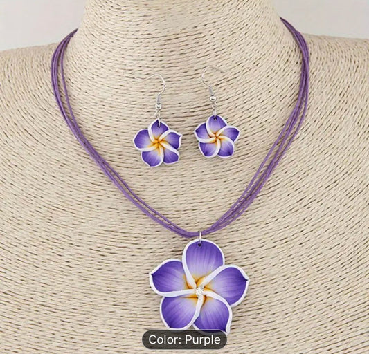 Polymer Clay Flower Necklace Sets with Dangle Earing Women Girl in Germany (Copy)
