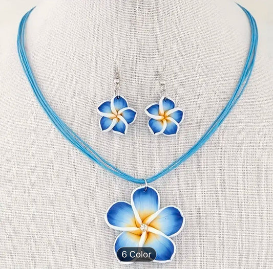 Polymer Clay Flower Necklace Sets with Dangle Earing Women Girl in Berlin
