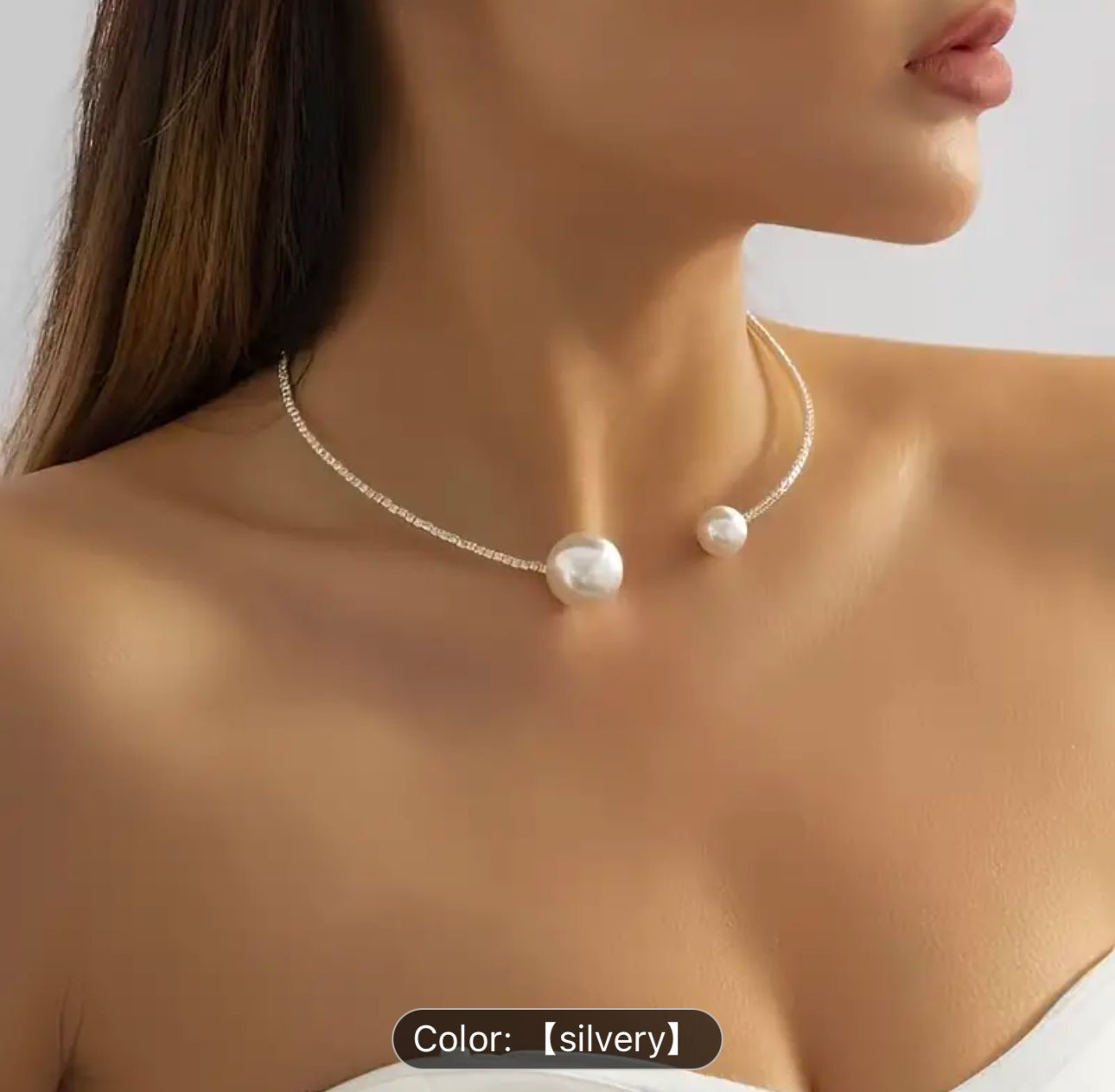 Open Collar Necklace Pearl Necklace in Munich