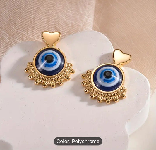Blue Evil Eye Earrings in Germany
