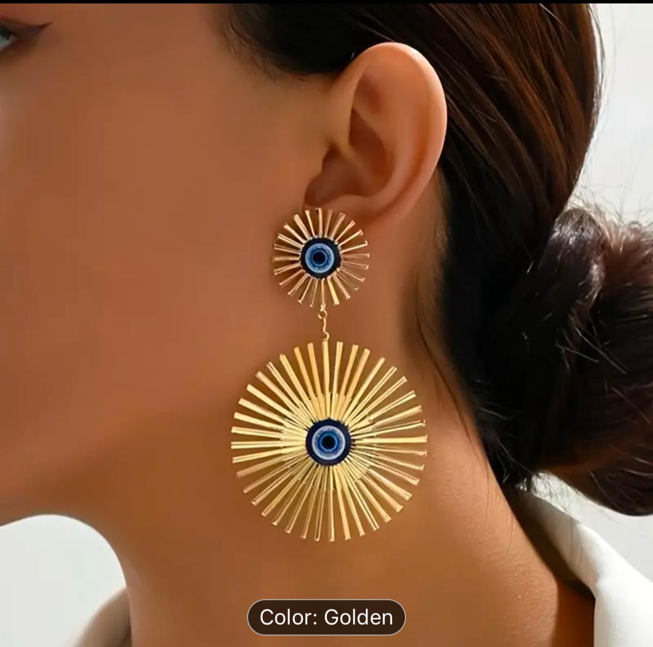 Gold Plated stainless steel Evileye Earrings in Germany