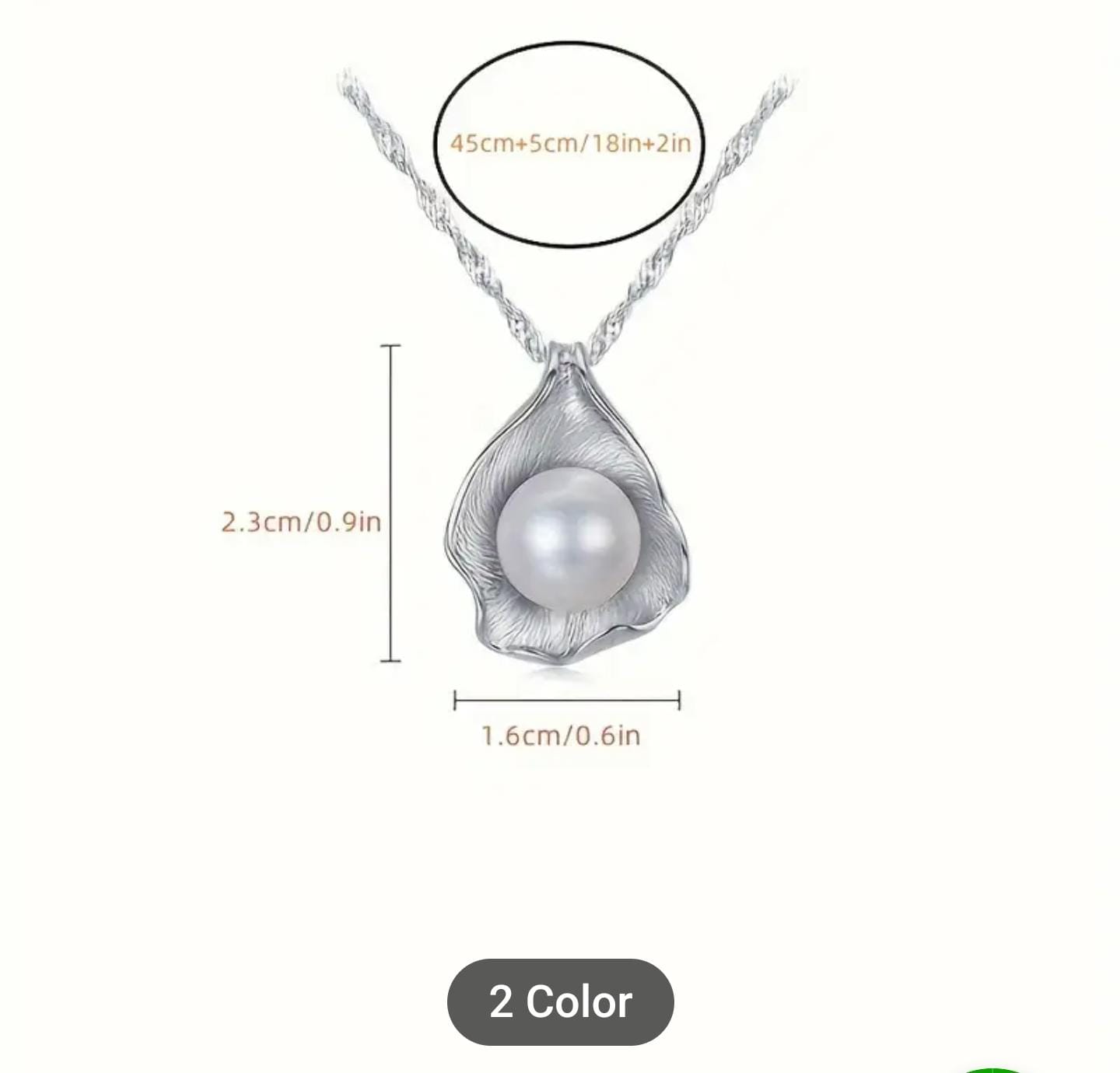 Sterling Silver Shell Pearl Pendant Necklace For Women in Germany