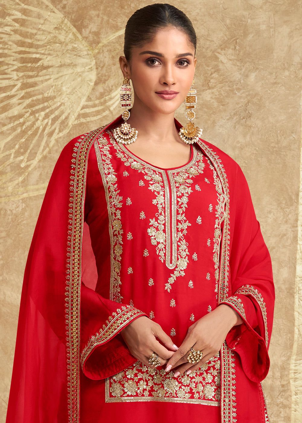 Embroidered Chinon Silk Pakistani Suit in Berlin