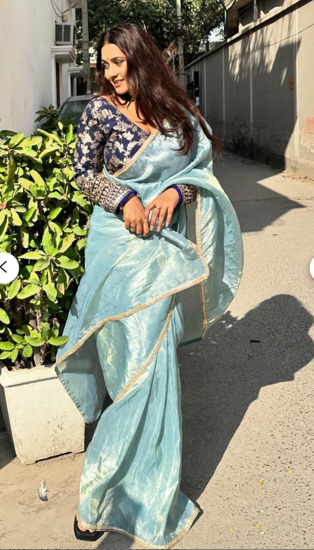 Solid/Plain Bollywood Tissue Saree in Berlin
