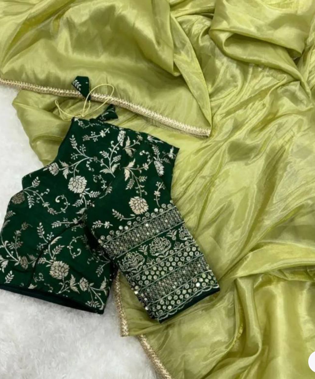 Tissue Silk Designer Readymade Saree in Germany
