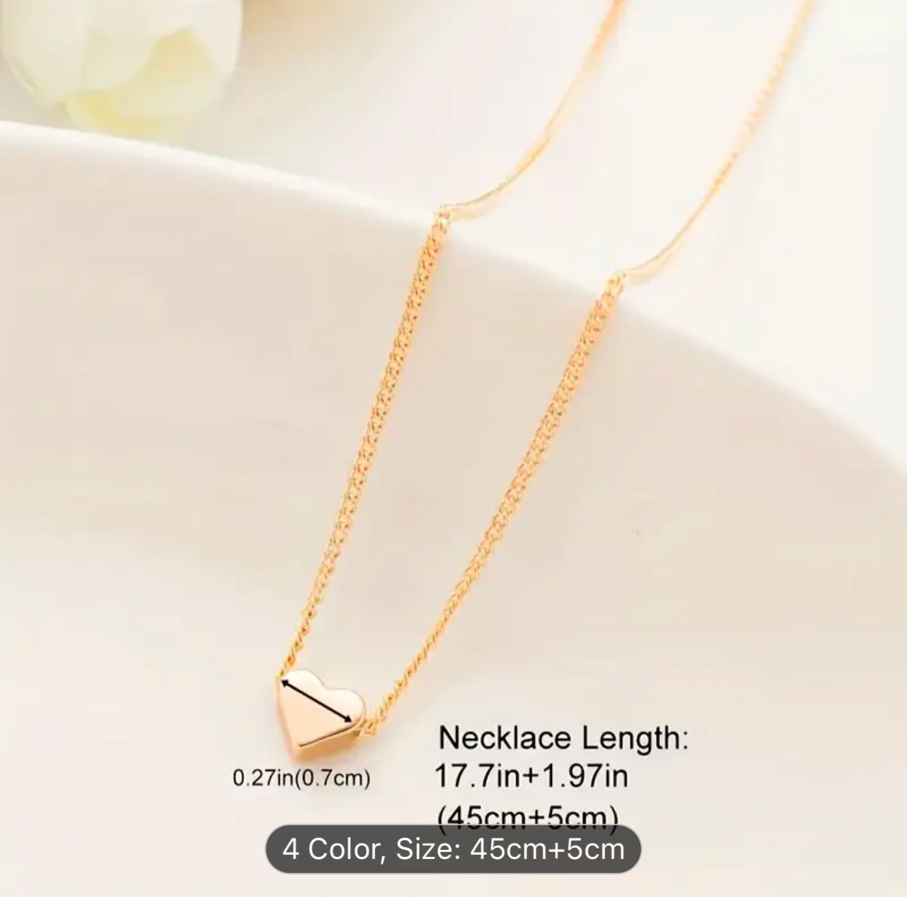 simple heart necklace heart clavicle chain for women and Girls in Germany
