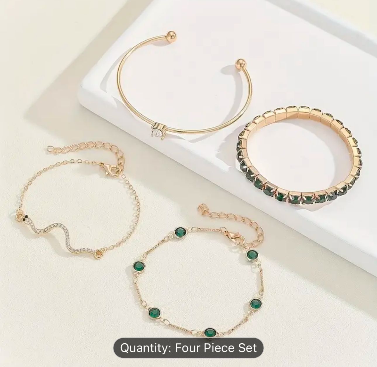 Green Rhinestone Snake Design Bracelet in Berlin