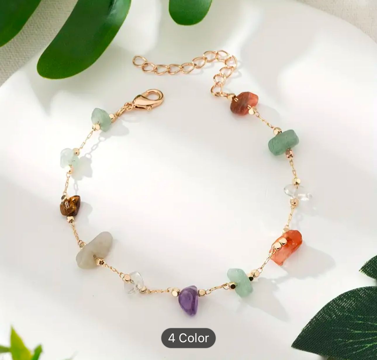 Natural Stone Beaded Ankle Bracelet in Berlin