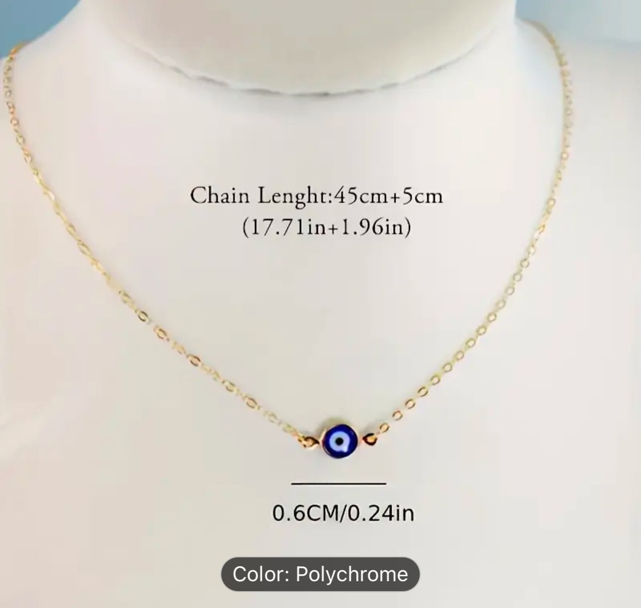 Elegant & stylish gold plated evil eye chain pendant for girls & women in Germany