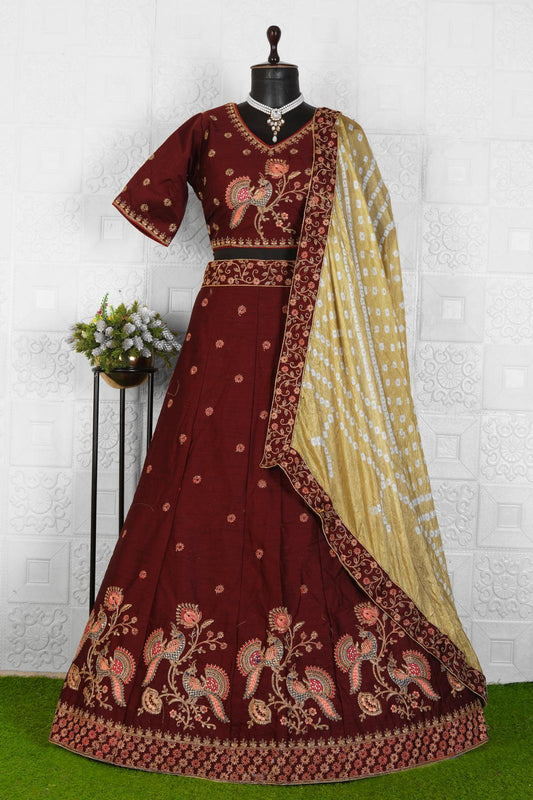 Maroon Elegance Lehenga Choli With Dupatta in Berlin
