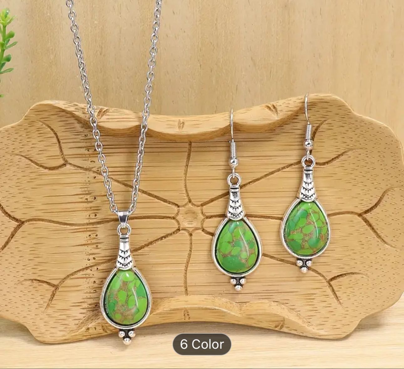 Bohemian Vacation Style Ancient Silvery Water Drop Shape Earrings in Berlin