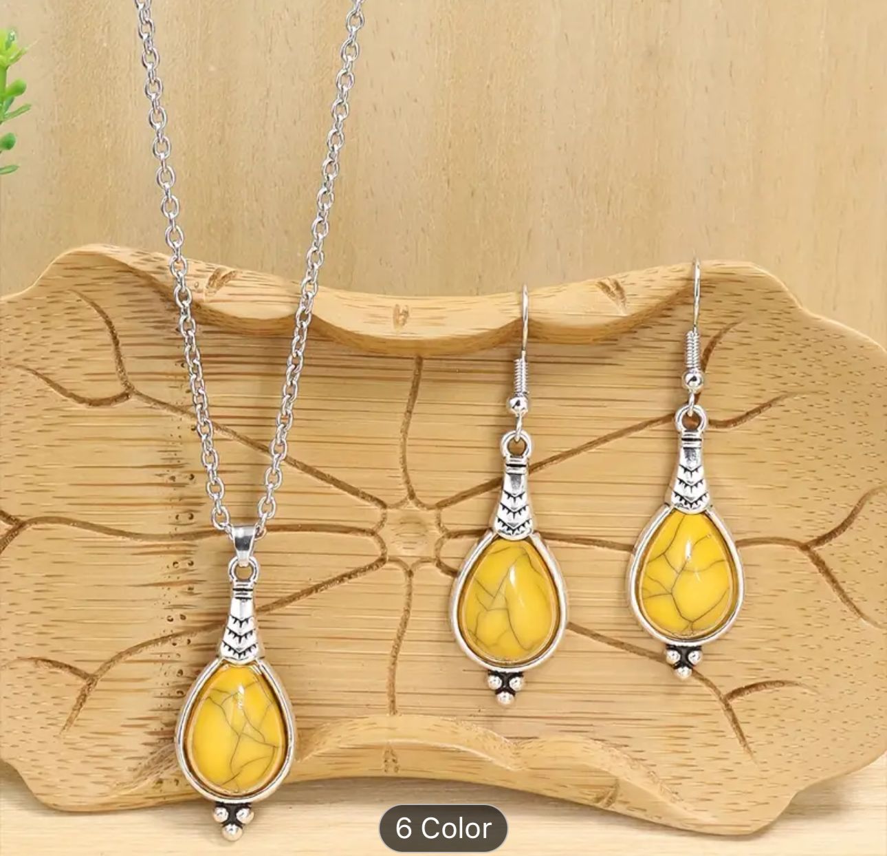 Bohemian Vacation Style Ancient Silvery Water Drop Shape Earrings in Munich
