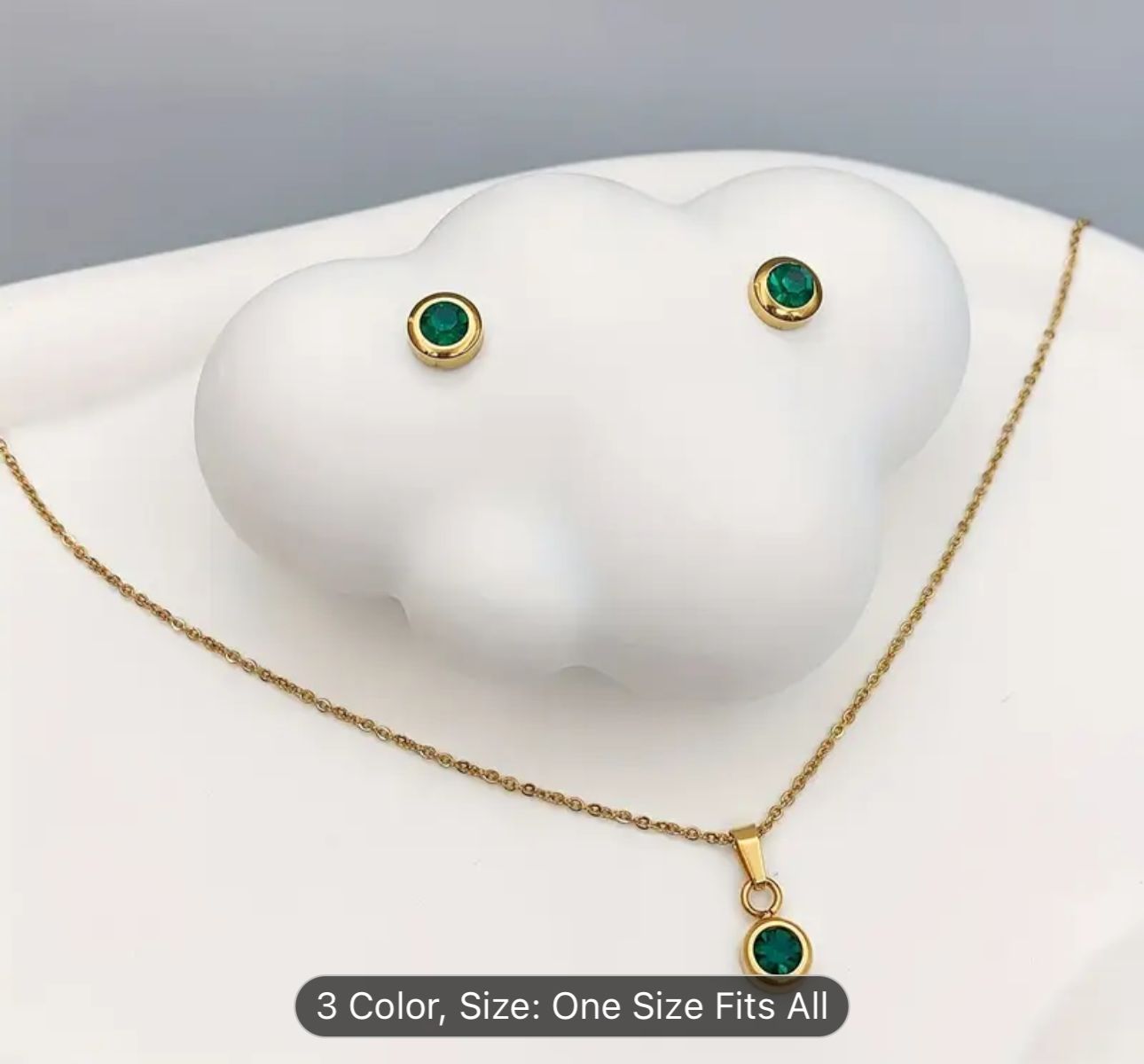 Gold Plated Stainless Steel  Necklace And Earrings Set in Berlin