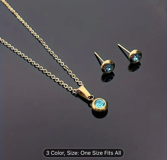 Gold Plated Stainless Steel  Necklace And Earrings Set in Germany