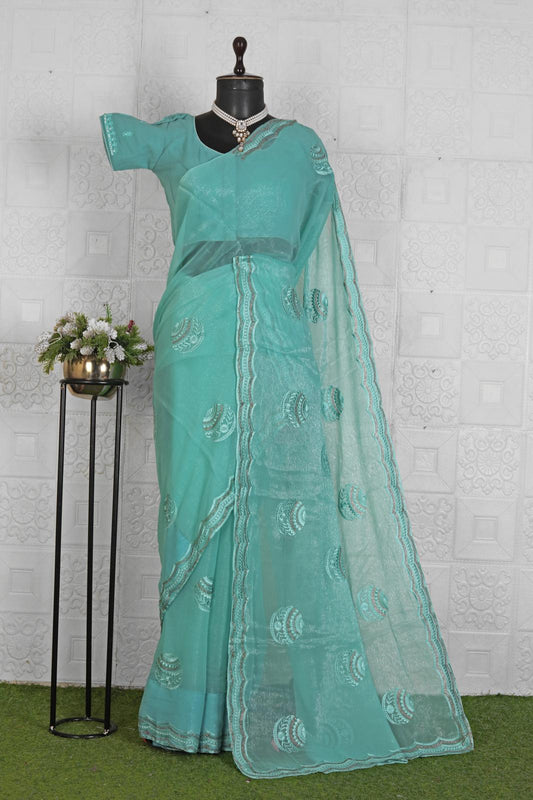 Chiffon Embroidered Saree Set Berlin