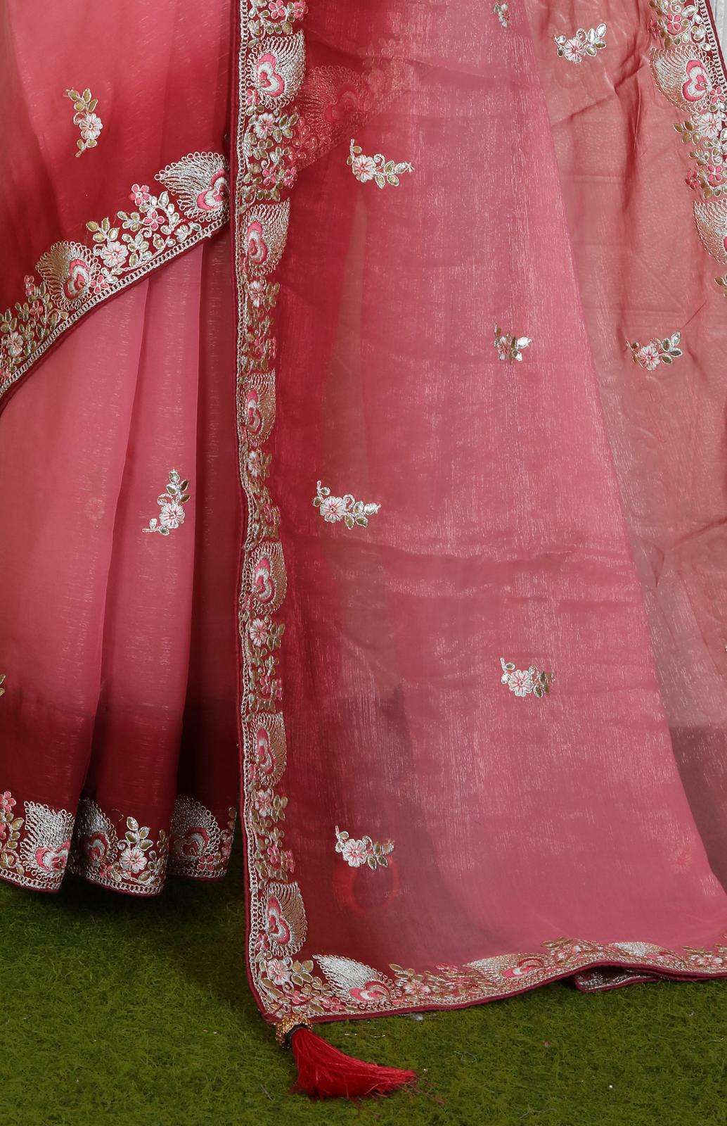 Unique Embroidered Organza Saree in Berlin