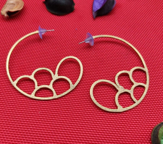 Gold Plated Partywear Designer Brass Dangler Earrings in Germany