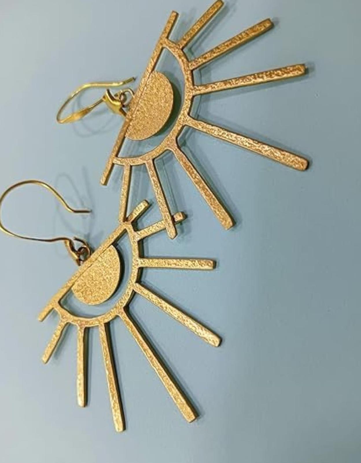 Golden Brass Fancy Earrings For Girl And women in Munich