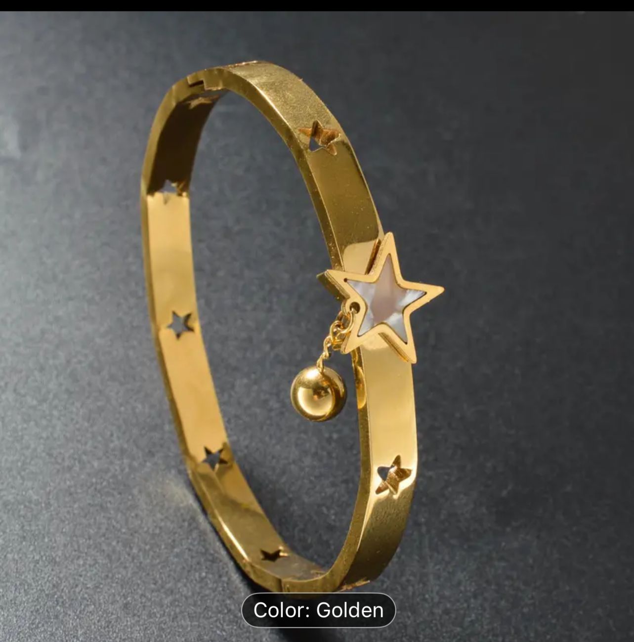 Fashionable Cute Korean Style Geometric Star Stainless Steel Bracelet in Germany
