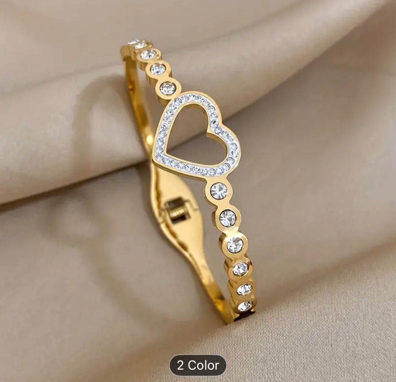 Heart Stainless Steel Gold Plated Couple Charm Bracelet in Berlin