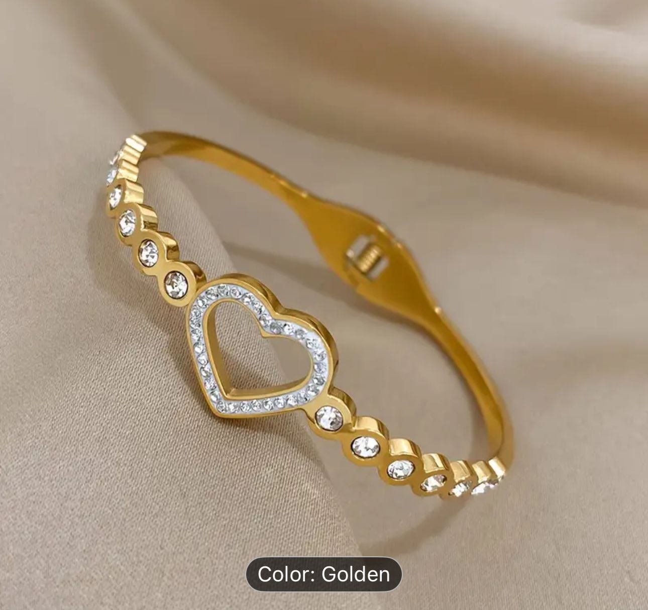 Heart Stainless Steel Gold Plated Couple Charm Bracelet in Berlin