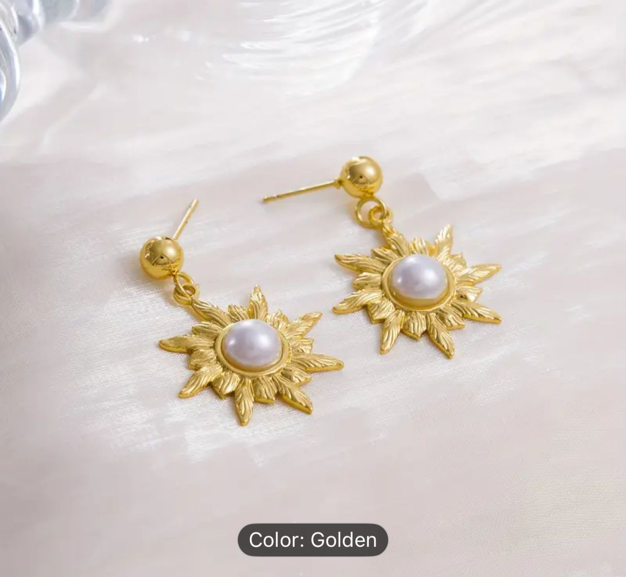 Sun Pearl Drop Earrings in Germany