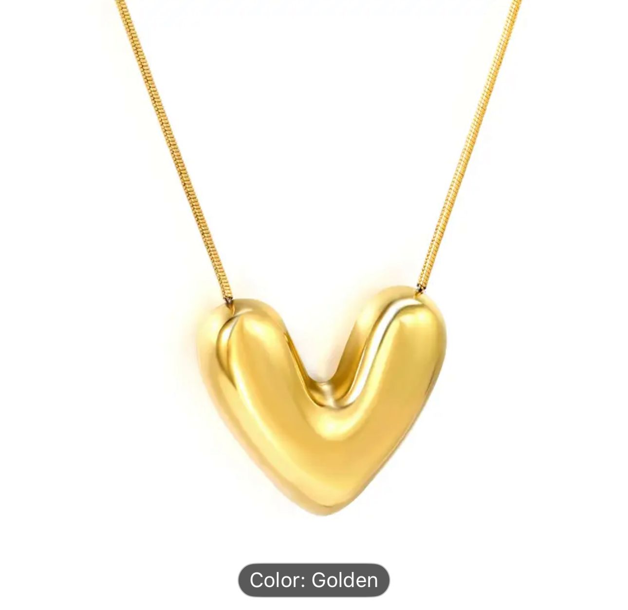 Gold Plated Cute Cubic Heart Pendant Necklace for woman in Berlin
